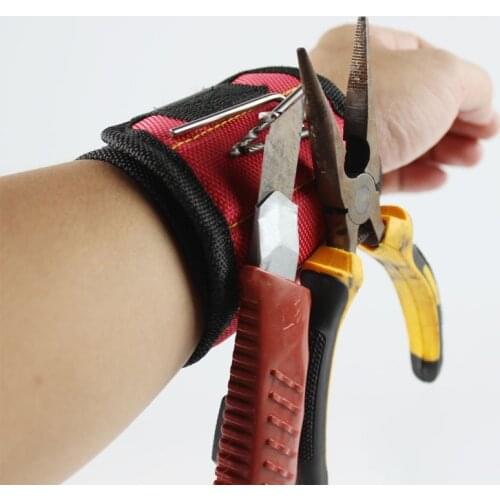 Magnetic Wristband Portable Tool Electrician Wrist Tool Belt Screws Nails Drill Bits Holder Repair Tools box For Holding Screws