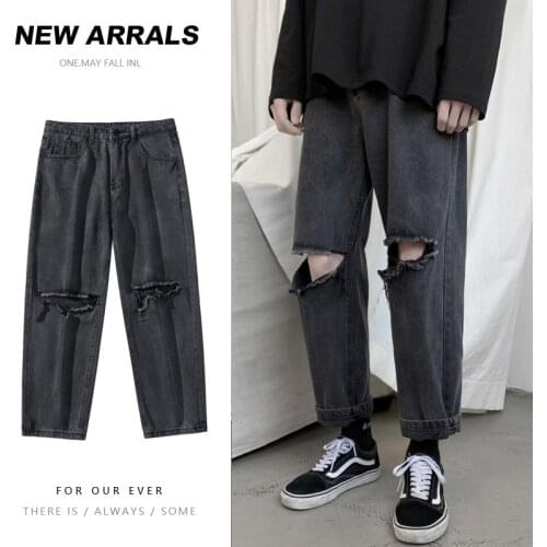 Men 2020 Vintage Gradient Jeans Straight Pants Mens Letter Print Hip Hop Denim Pants Male Fashion Jeans Joggers 5XL