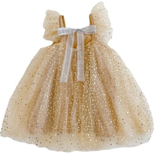 Summer New Dress Girls Backless Mesh Princess Dress Beach Dance Kids Dresses for Girls Christmas Boutique Clothes Free Shipping