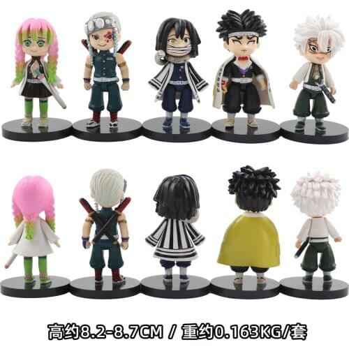 New 5 models Anime Demon Slayer: Kimetsu no Yaiba kamado tanjiro Q version toy hand office decoration toy gift