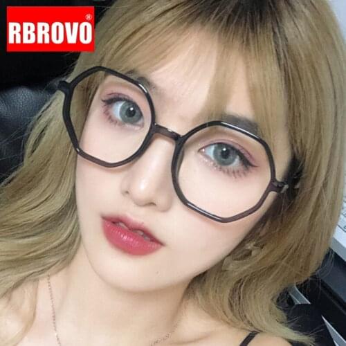 RBROVO 2021 Oversized Glasses Women Luxury Glasses Frame for Women Luxury Eyeglasses Women/Men Mirror Gafas De Lectura Hombre