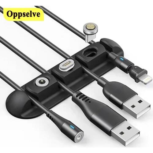 Cable Organizer Magnetic Plug Storage Box 2 in 1 Portable Winder Cable Management Clips For Micro USB Typec Magnet Chagrer Cable