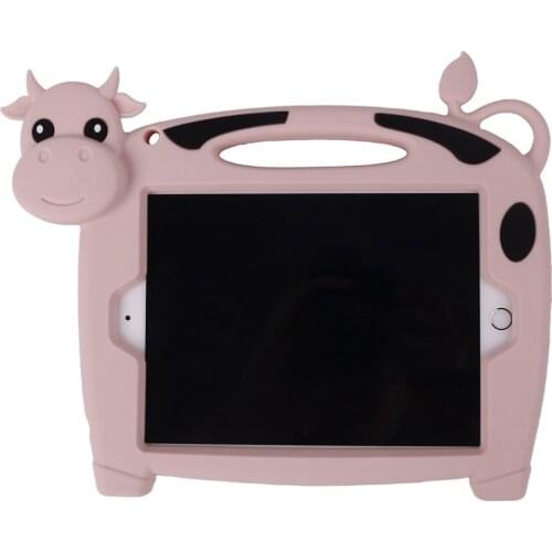 Cow Silicon Case for IPad Mini 1 2 3 4 5 Tablet Chirldren Cover Cartoon Shell Shockproof Kids Safe Stand Cover