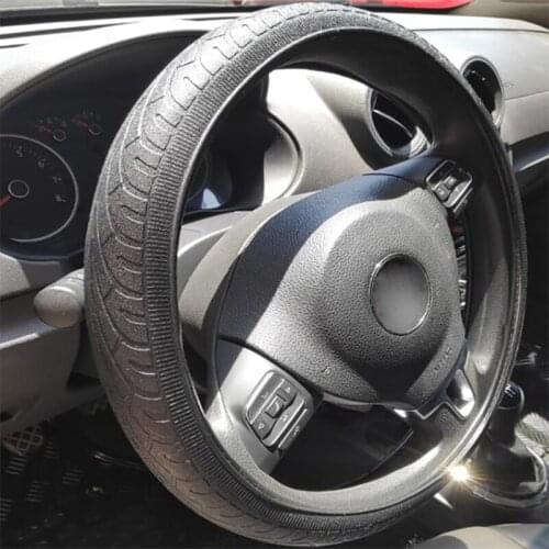 Texture Soft Multi Color Soft Steering Wheel Cover Interior Decoration Car Silicone Steering Wheel Glove Cover Car Accessories