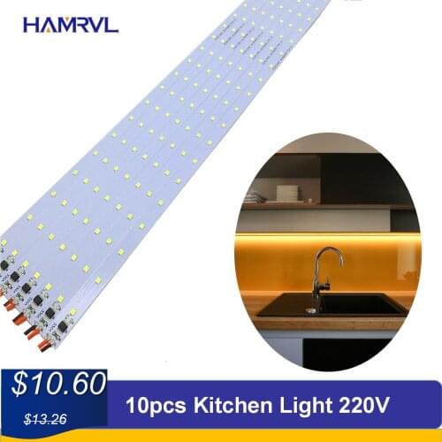 60cm 220V Indoor Lighting 10pcs 8W, Corner Light Aluminum 12mm Optic Profile for Closet Lamp Backlight Clearance Warm White