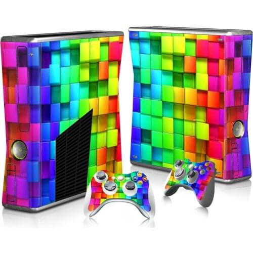Vinyl Sticker For Xbox 360 Slim Console+2 Controller Skins Cover Jogo For Microsft Xbox 360 Slim Accessory