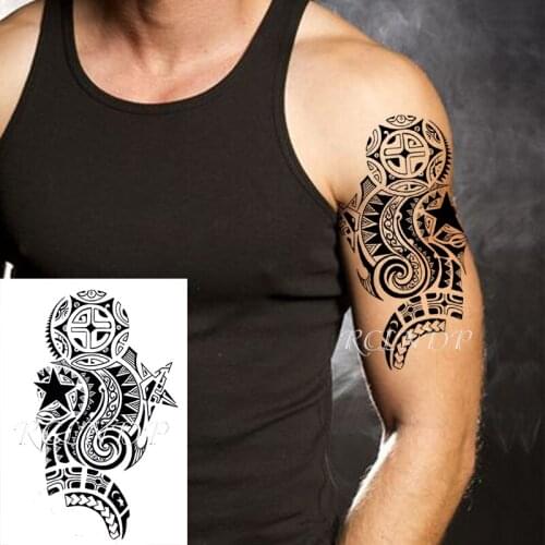 Waterproof Temporary Tattoo Sticker Star Moon Totem Geometric Patterns Fake Tatto Flash Tatoo Hand Arm Body Art for Men Women