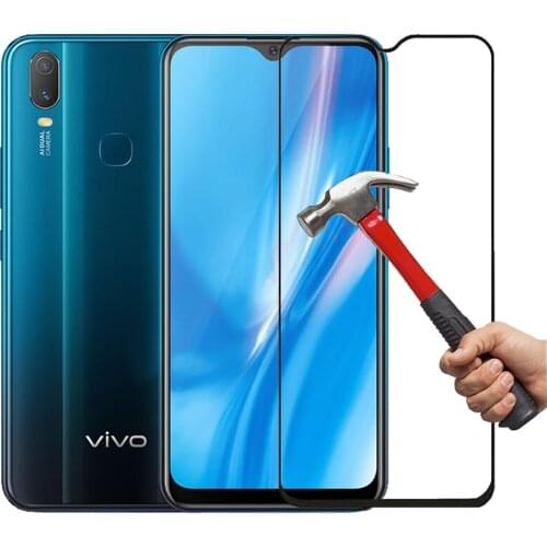 For VIVO Y11 Y12 2019 Full Coverage 2.5D 9H Black Tempered Glass Screen Protector Anti-Scratch Guard Film For VIVO Y12