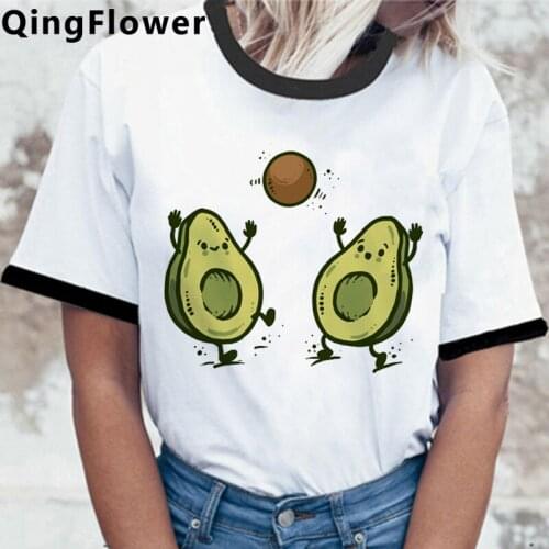 Avocado clothes female white t shirt kawaii 2021 graphic tees women vintage t shirt t-shirt streetwear