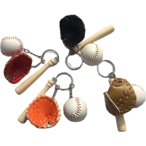 10pcs Handmde mini baseballs keychain,keyring sports club player souvenir gift memento for decoration