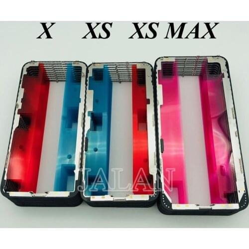 10pcs/box 11 Pro Max Frame With Adhesive Middle Bezel 11Pro X XS MAX Frame Replacement Glass Frame LCD Repair