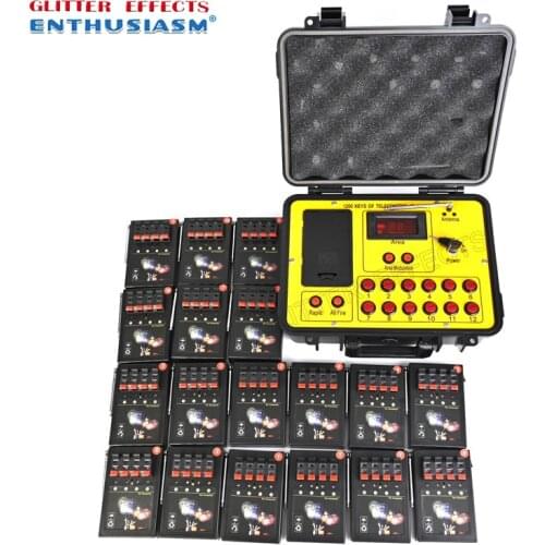 1200 group 72 channel Cues with 18pcs AM04R fireworks receivers transmitter pyrotechnic firing wedding machine