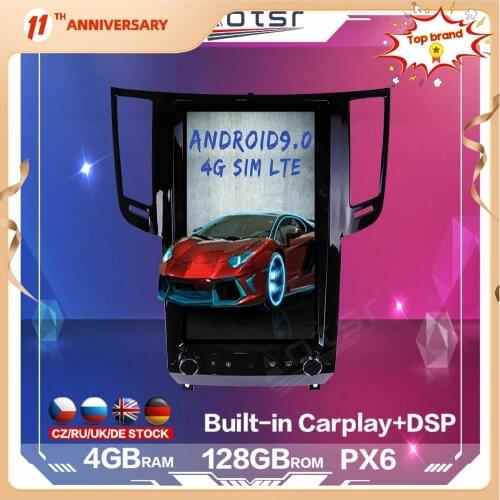128GB for Infiniti FX FX25 FX35 FX37 FX50 QX70 Tesla Android Car Multimedia Radio Player Auto GPS Navigation DSP Carplay 4G SIM