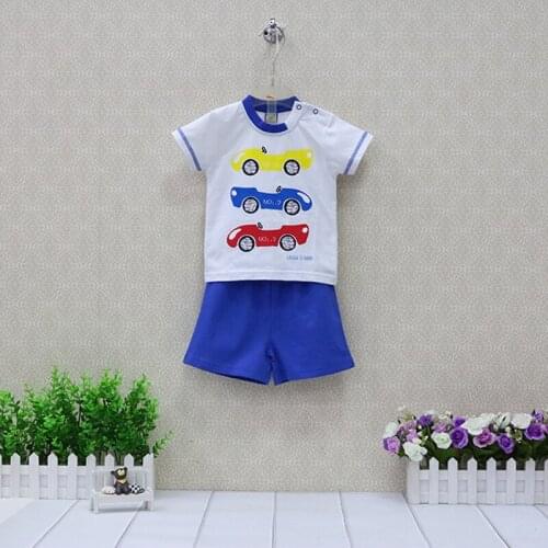 Summer children short sleeve 100% cotton T shirts + Shorts 2 pcs/set Baby suits Boys Clothes 2018 New Style Clothing