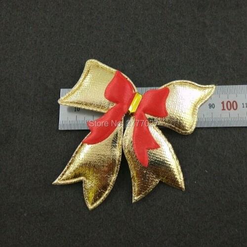 20pcs 10.0CM PB54 Kids Like Cute DIY Accessories Jewelry Decoration Materials On Christmas Tree With Gold Bow Have Double shape