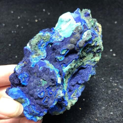240.8gMalachite blue copper crystal mineral stone decoration crystal healing energy geology teaching collection jewelry