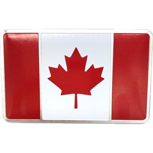 3D Canada National Aluminum Sticker Car Styling Flag Emblem Badge Decal Window Bumper Waterproof Body Decoration Universal Decal