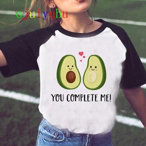 Avocado Harajuku Kawaii Cartoon T Shirt Women Ullzang Small Fresh T-shirt 90s Graphic Fashion Tshirt Korean Style Top Tee Female