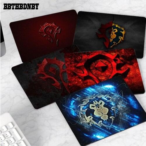 BBTHBDNBY Printed World of warcraft alliance Horde logo Beautiful Anime Mouse Mat Writing Pad Desktops Mate gaming mouse pad