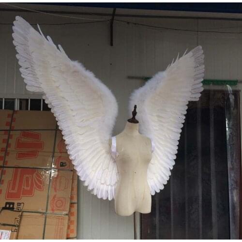 White Large Adult Angel Feather Wing Catwalk Underwear Fashion Show Props Festival Performance Cosplay Costume Party Supply