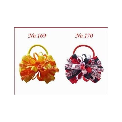 Free Shipping 60pcs BLESSING Good Girl Hair Accessories Boutique 3"Beautiful Fireworks Hair Bow Elastic 177