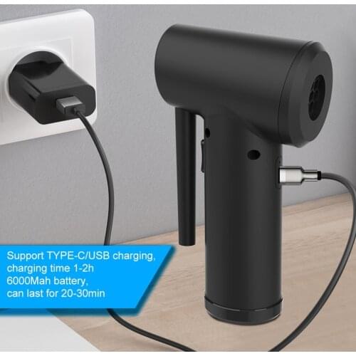 Air Duster 45000 RPM Cordless Compressed Air Blower Electric Wireless Air Duster Computer Keyboard Camera Cleaning Duster