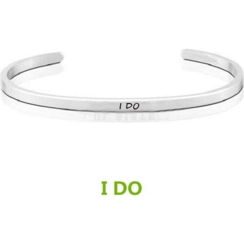 4mm Stainless Steel Wedding Series Inspirational Bangle Unique Wedding Ceremony Guest Gift High Polishing Cuff Bangles Wholesale