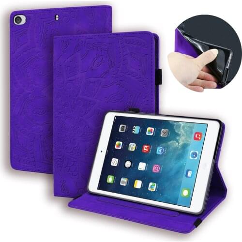 Flip Embossed Tablet Case For IPad Mini 5 Case Mini 4 mini 3 mini 2 mini 1 Cover Fundas For IPad mini Case 7.9 inch Coque Etui