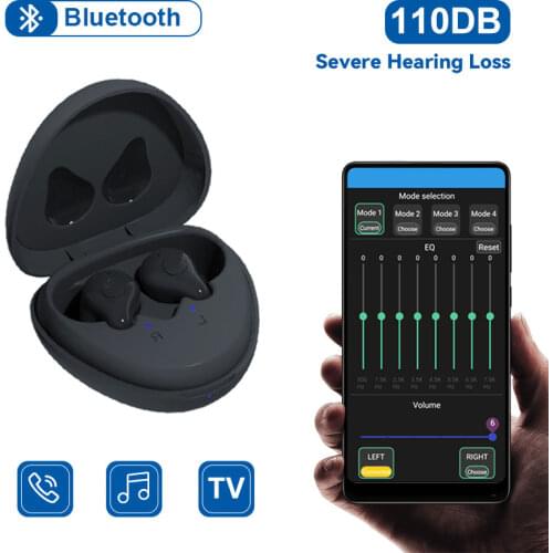Digital CIC hearing aids Bluetooth Hearing Aid Rechargeable Sound Amplifier 16 channels Wireless Earphones Ears First Aid Tools
