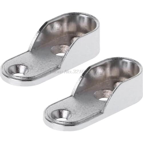 2pcs Wardrobe Clothes Tube Support Closet Rod Pole End Bracket Thickening Holder Aug28 Whosale&DropShip