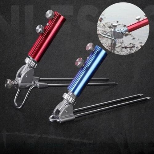 Fishing Rods Holder Adjustable Stainless Steel Fishing Rod Pole Ground Insert Bracket Support Foldable Holder Rack Stand
