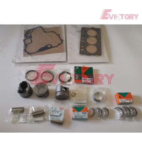 For Kubota D662 overhaul gasket + piston + ring and crankshaft & con rod bearing