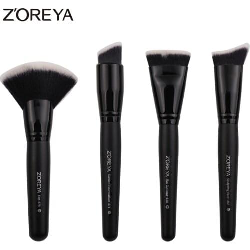 ZOREYA Brand Make Up Brushes Contour Slanted Foundation Sclupting Fan Brush As Professional Beauty Cosmetics