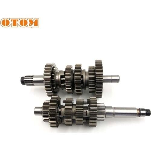 OTOM Motorcycle Main Counter Shaft Assembly Dirt Pit Bike Transmission Gear Box Parts For YAMAHA DT230 MT250 2 Stroke Off Road