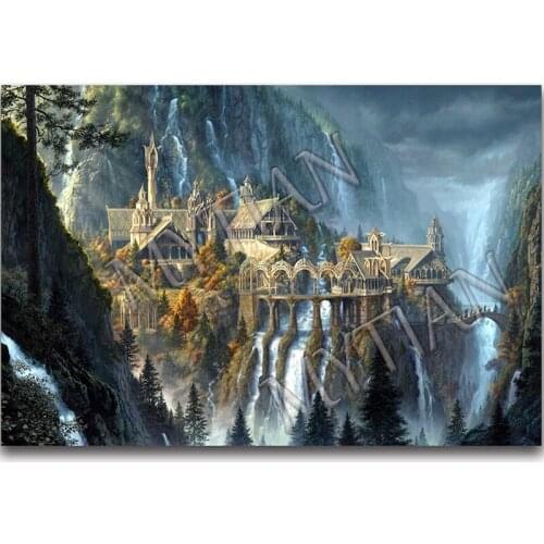 Hot Full square/round Diamond embroidery Castle Fantasy 5D DIY Diamond painting Cross stitch Landscape Diamond mosaic 3d movie
