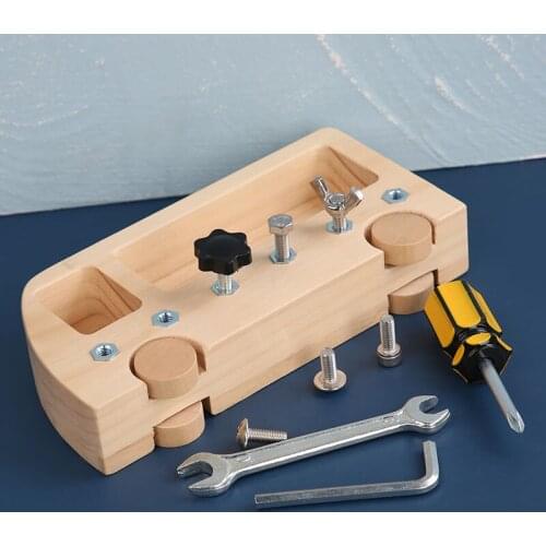 Montessori Toys For Kids Wooden Screw Driver Board Car Box Toy Screw Sorter Game Basic Skill Practical Educational Learning Toys