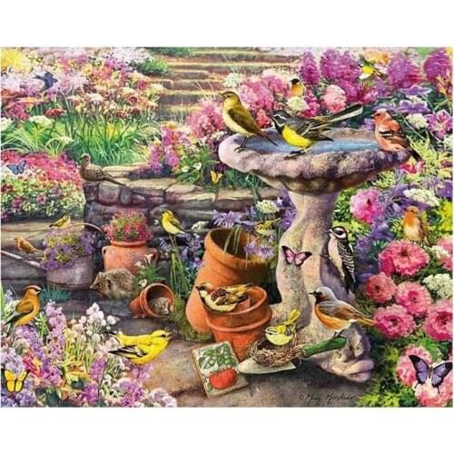 5d birds diamond mosaic flower garden full embroidery painting by numbers rhinestone wall sticker daimond drawing art needlework