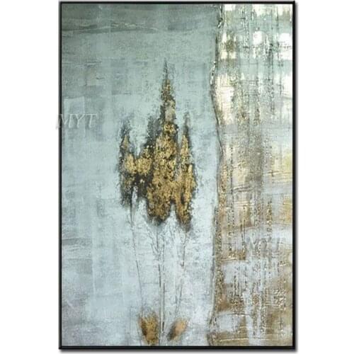 Cool tone Abstract Oil Painting Modern Wall Art Living Room Picture Home Decoration Painting No Framed 100% Handpainted