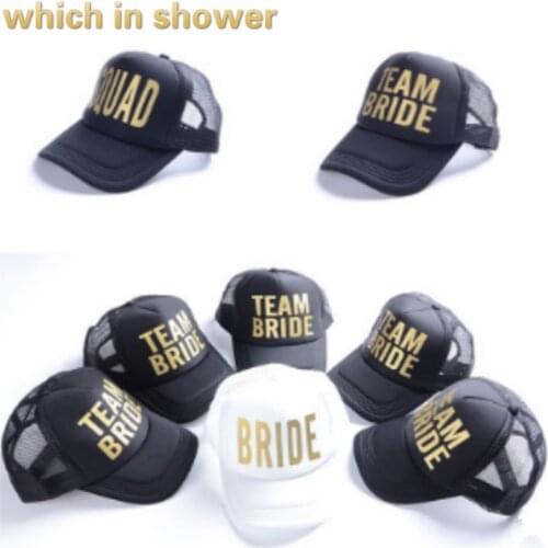 Which in shower letter printed BRIDE summer mesh cap breathable TEAM BRIDE baseball cap women and men snapback trucker hat bone
