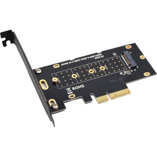M.2 NVME SSD to PCIe x4 Card Converter 2230 2242 2260 2280 NVM Express PCI-e Adapter x4 x8 x16 Slot w/PCI Cover Mounting Bracket