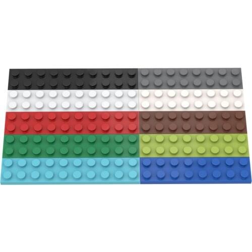 [MOC Hub] 20PCS Plate 2*8 Building Blocks Compatible Major Brand Kids Toys 3034 Early Learning Education Gifts