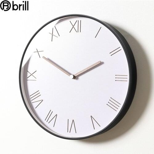 Nordic Luxury Wall Clock Metal Modern Simple Living Room Wall Watch Clock Mechanism Clocks Wall Home Decor Design Bedroom Silent