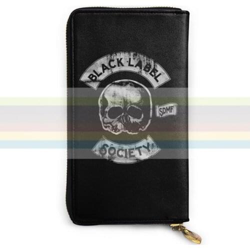 Black Label Society new mens and womens smart leather wallet credit card bank card bag. Long mobile wallet