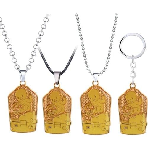 Game Death Stranding Bridge Baby bb Necklace Sam Porter Bridges Pendant Necklace For Men kojima Cosplay Jewelry llaveros