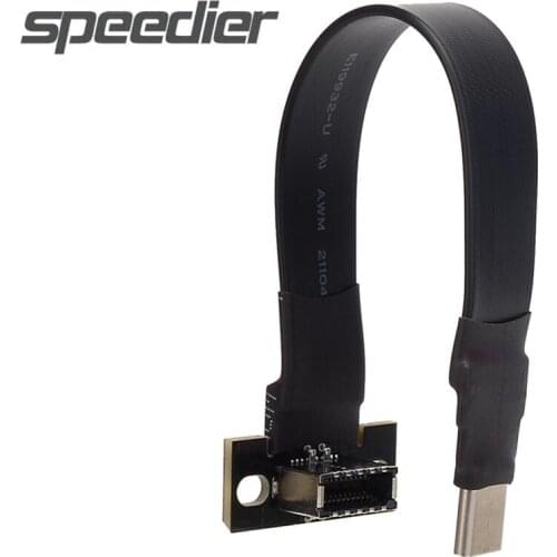 Internal USB 3.1 20Pin Type C To Type E Transfer Adapter Flat Extension Cable Built-In USB3.1 Type-C Connector Riser A4 Chassis