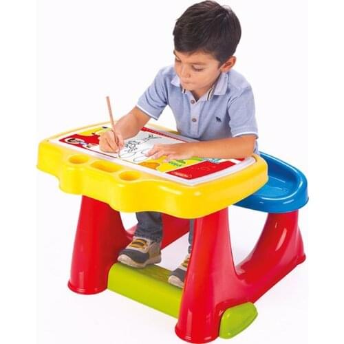 Plastik çocuk sandalye masa seti oyna çalışma masası renkli çocuk aktivite yazı katlama mobilya seti çocuk öğrenci mobilya