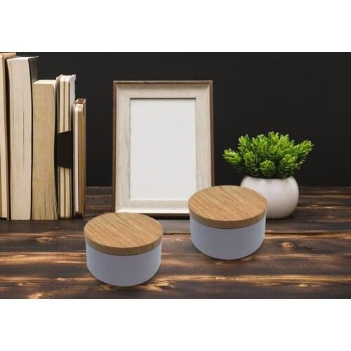 Useful Fashion Round Portable Candle Jar Tinplate DIY Empty Aromatherapy Box for Table Tea Leaf Storage Accessories Supplies