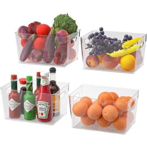 Transparent Refrigerator Organizer Bin Storage Box Pantry Organizer Bins Food Storage Container Kitchen storage tool
