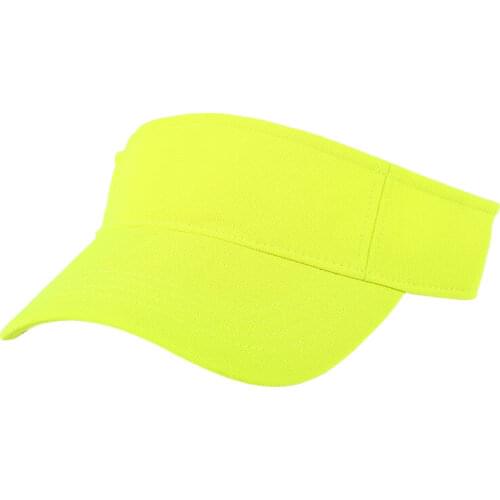 Adjustable blank sun visors for women men neon yellow sports tennis golf sun visor cap dusty pink white black