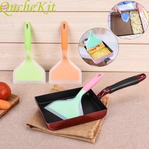 Silicone Spatula Beef Meat Egg Non-stick Kitchen Cooking Shovel Wide Pizza Shovel Turners Food Lifters Home Cooking Tools